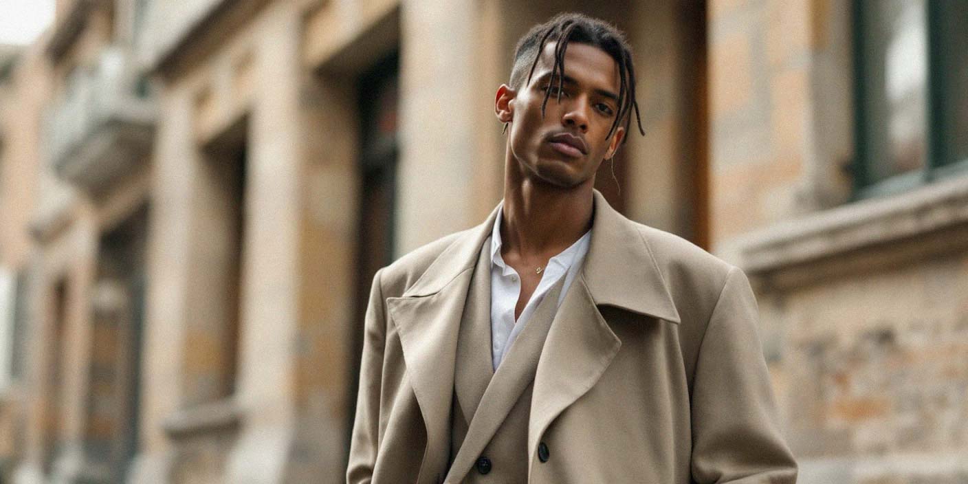 Lagenlook Schichten – Trenchcoat über Blazer Paris Fashion Week Trend