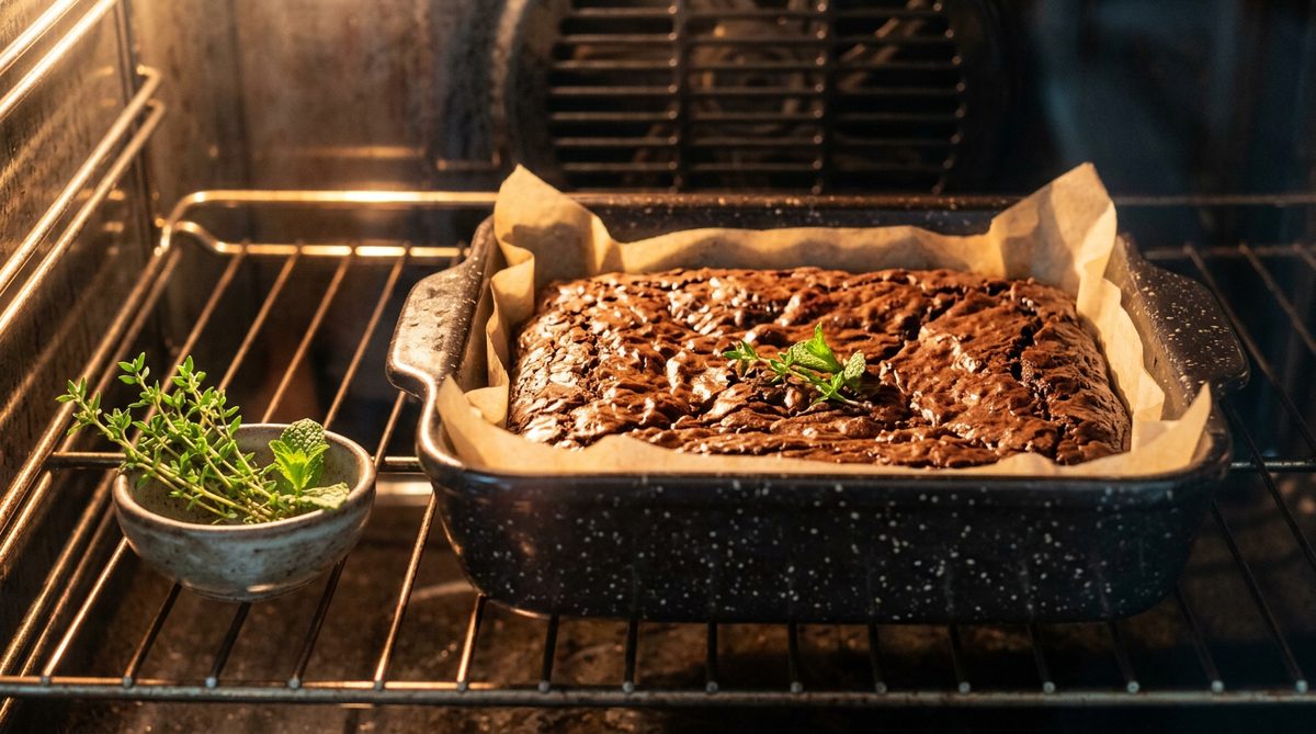 Cannabis Space Brownies frisch aus dem Ofen