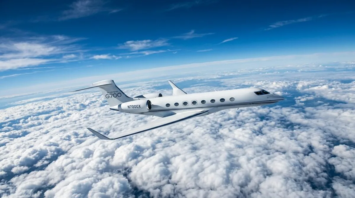 Floyd Mayweather Air Mayweather Privatjet fliegt über Wolken